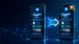 Telegram Channel & Group Cloning: Because “Lifetime Access” Sometimes Lasts Until Tuesday Two Telegram-style chat channels showing a channel and group cloning service