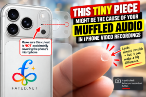iPhone muffled video audio microphone protector fix Tiny transparent protective film cutout that can cause muffled iPhone video audio by covering a microphone
